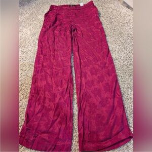 Zara Pink Wide-Leg Pants hot pink medium NWT